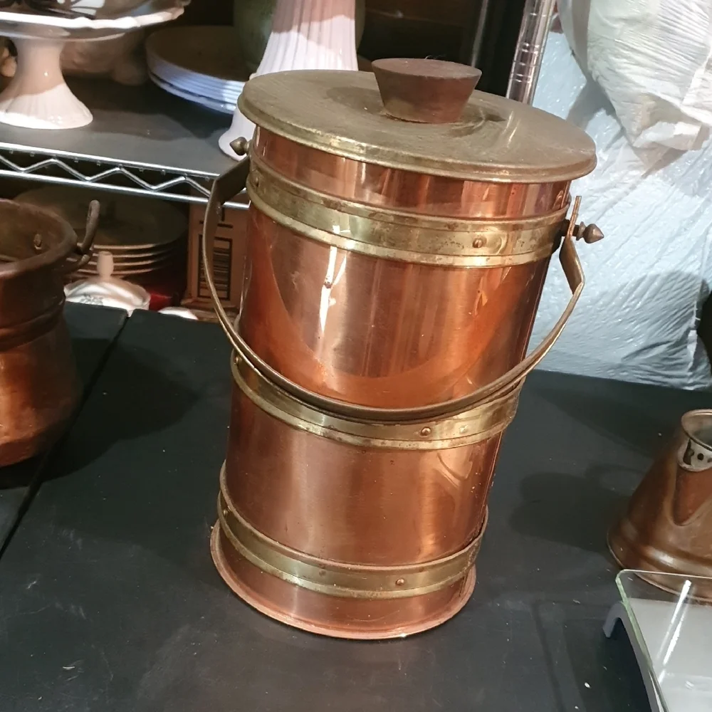 True Vintage Bongusto Italy Genuine Copper Ice Bucket